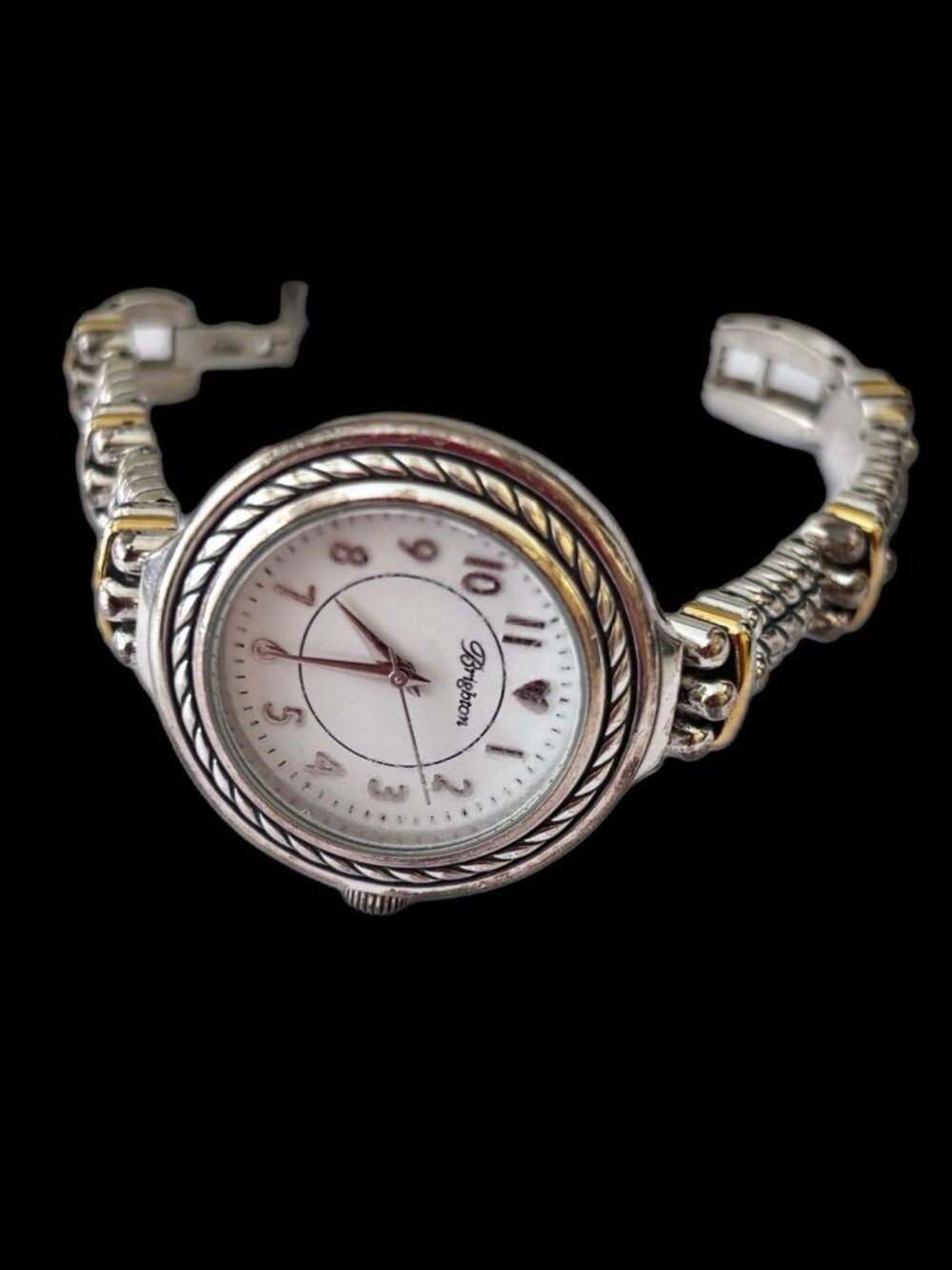 Brighton Mendocino Silver Tone Watch Inner Circumference 6.5” New Battery.